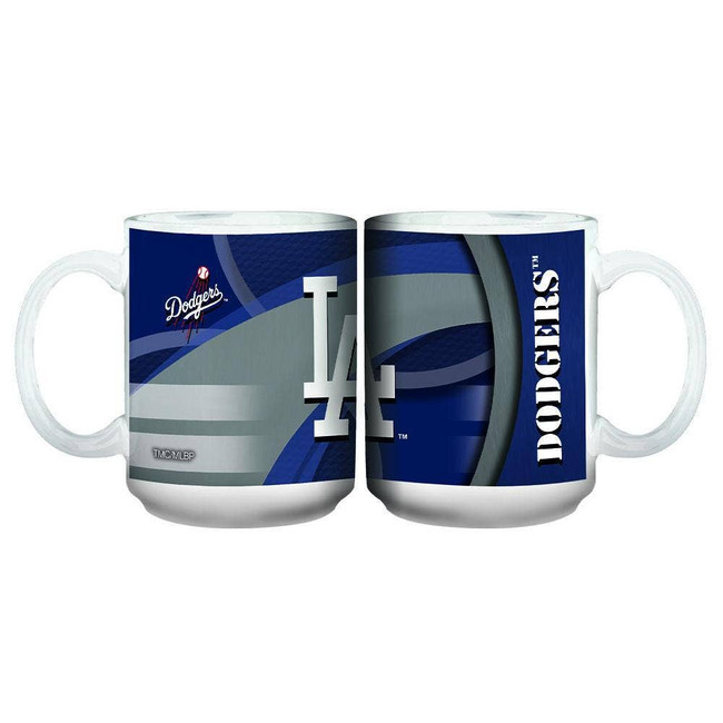 Los Angeles Dodgers 15oz White Carbon Fiber Mug