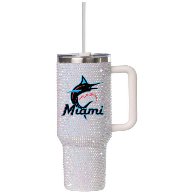 Miami Marlins 40oz Bling Tumbler