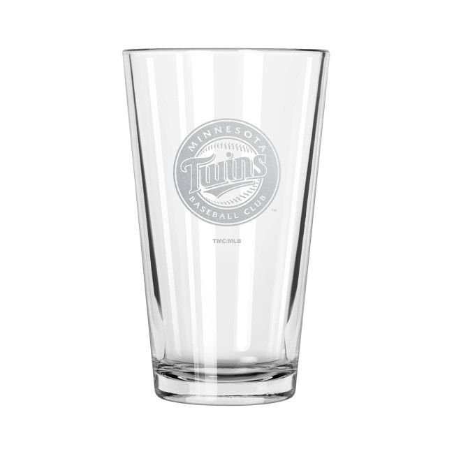 Minnesota Twins 16oz Pint Glass w/Etched Logo