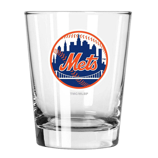 New York Mets 15oz Old Fashioned w/Color Logo
