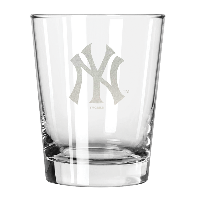 New York Yankees 15oz Old Fashioned w/Etched Logo