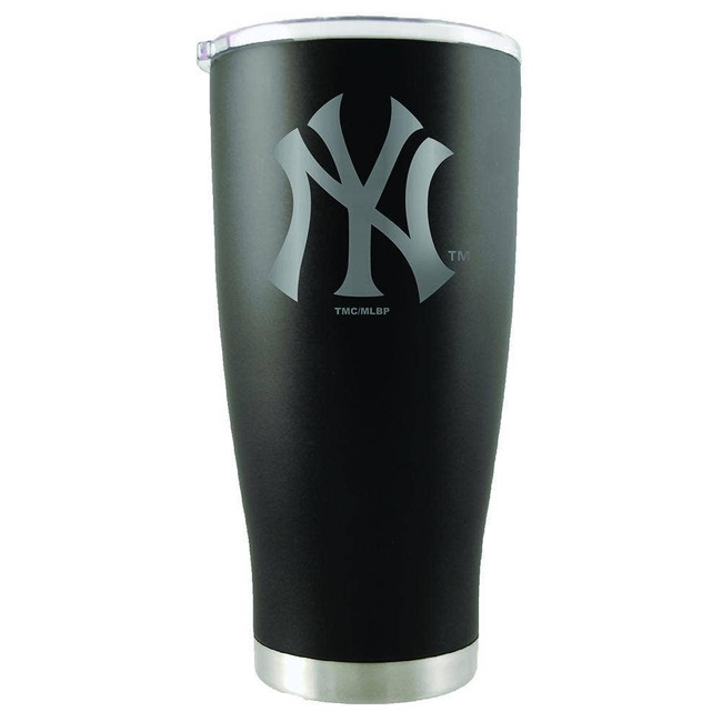 New York Yankees 20oz Black Tumbler Etched