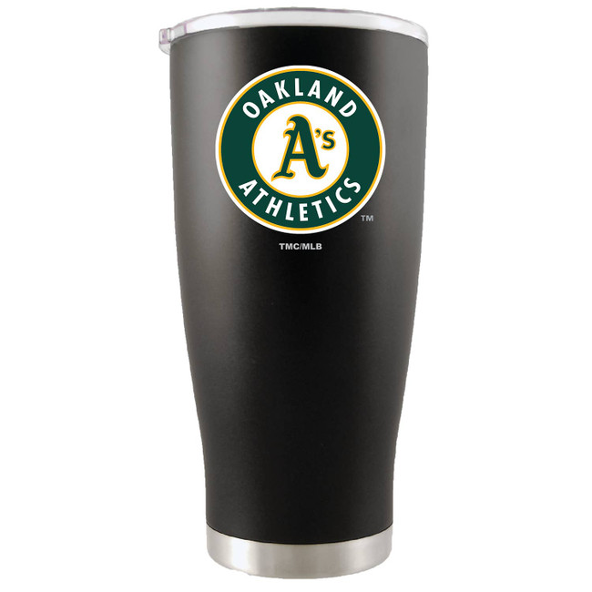 Oakland Athletics 20oz Black Tumbler w/Color Logo