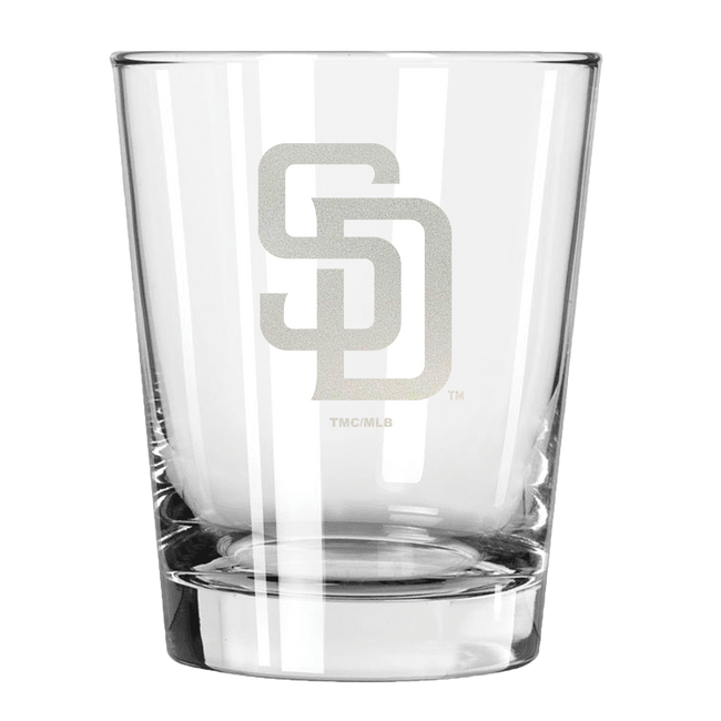 San Diego Padres 15oz Old Fashioned w/Etched Logo