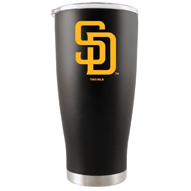 San Diego Padres 20oz Black Tumbler w/Color Logo