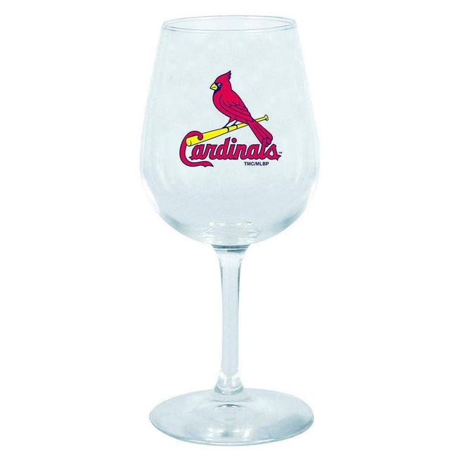St. Louis Cardinals 12.75oz Stem Wine Glass Color Logo