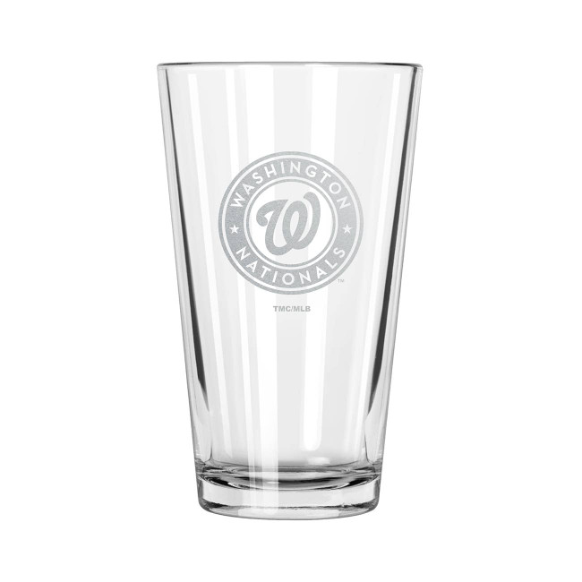 Washington Nationals 16oz Pint Glass w/Etched Logo