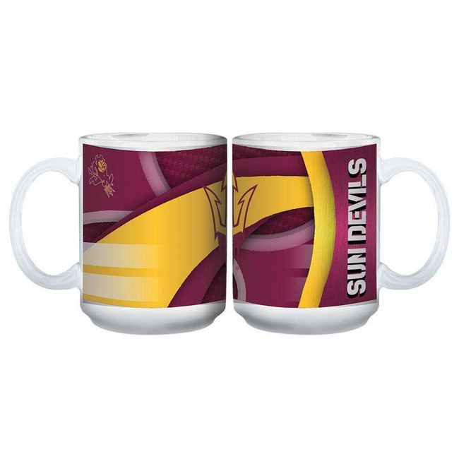 Arizona State Sun Devils 15oz White Carbon Fiber Mug