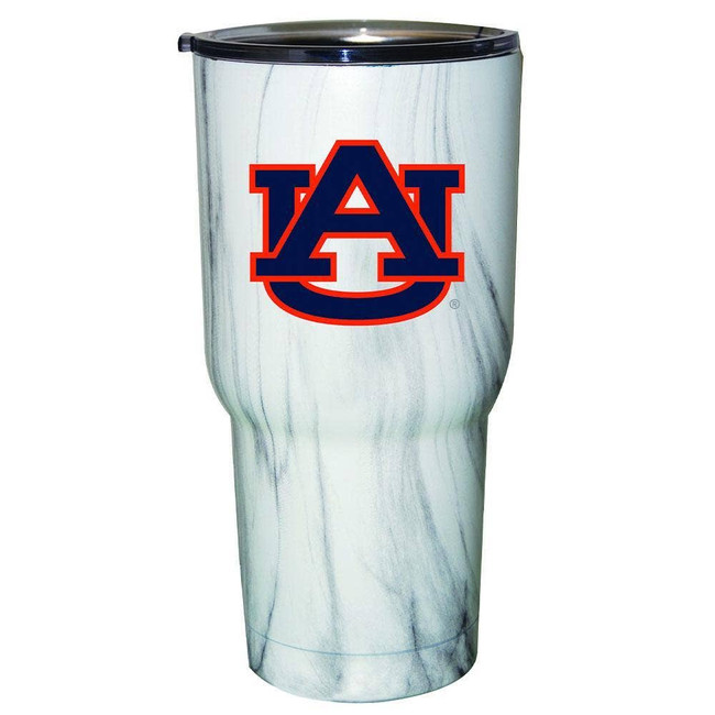 Auburn Tigers Marble Stainless Steel Tumbler