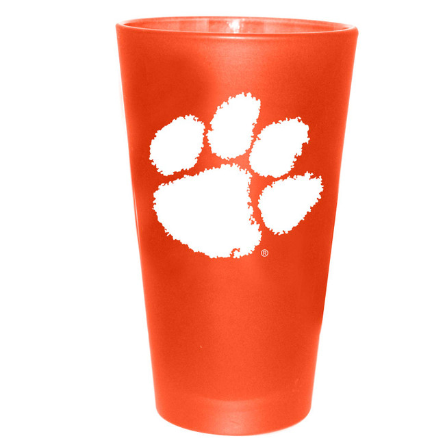 Clemson Tigers 16oz Color Frosted Pint Color Logo