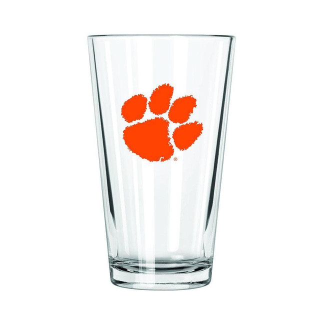 Clemson Tigers 16oz Pint Glass w/Color Logo