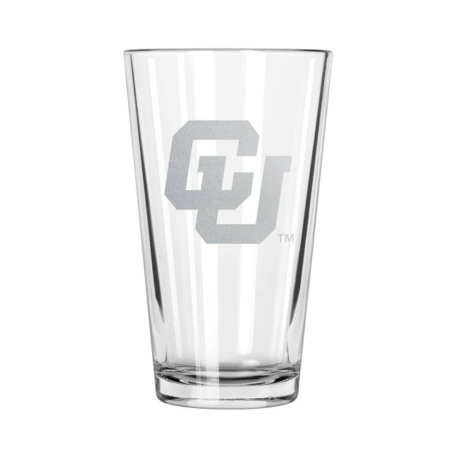 Colorado Buffaloes 16oz Pint Glass w/Etched Logo