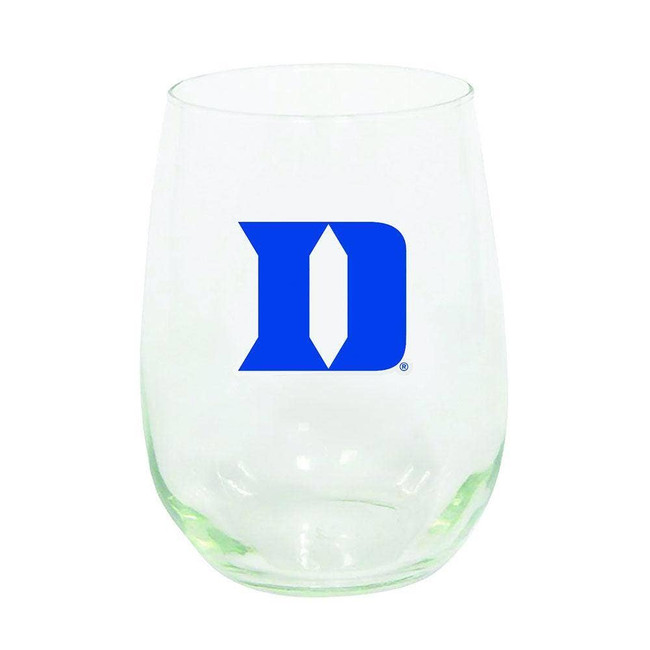 Duke Blue Devils 15oz Stemless Wine w/Color Logo
