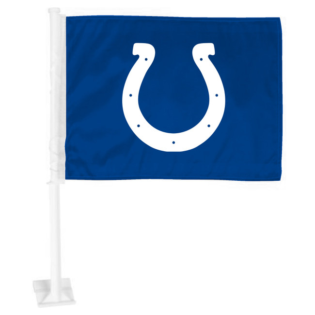 Indianapolis Colts Car Flag Large 1pc 11" x 14" Horseshoe Primary Logo