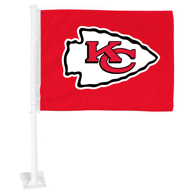 Kansas City Chiefs Car Flag Large 1pc 11" x 14" KC Arrow Primary Logo