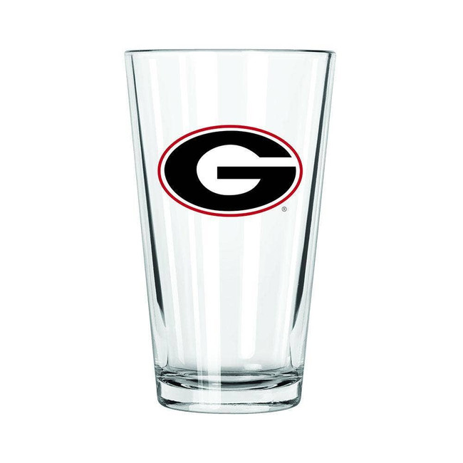 Georgia Bulldogs 16oz Pint Glass w/Color Logo
