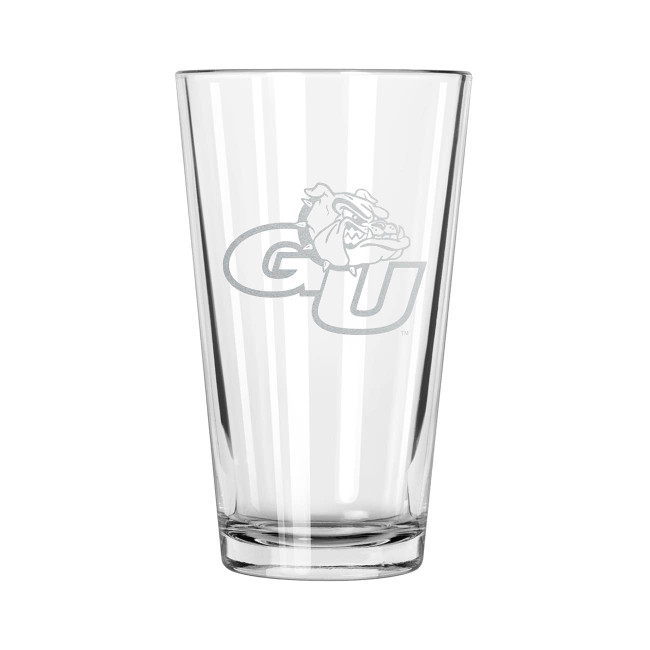 Gonzaga Bulldogs 16oz Pint Glass w/Etched Logo