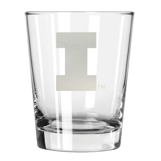 Illinois Fighting Illini 15oz Old Fashioned w/Etched Logo