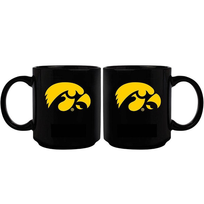 Iowa Hawkeyes 11oz Black Mug w/Color Logo