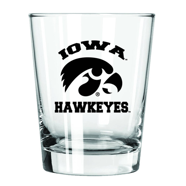 Iowa Hawkeyes 15oz Old Fashioned w/Arches Logo