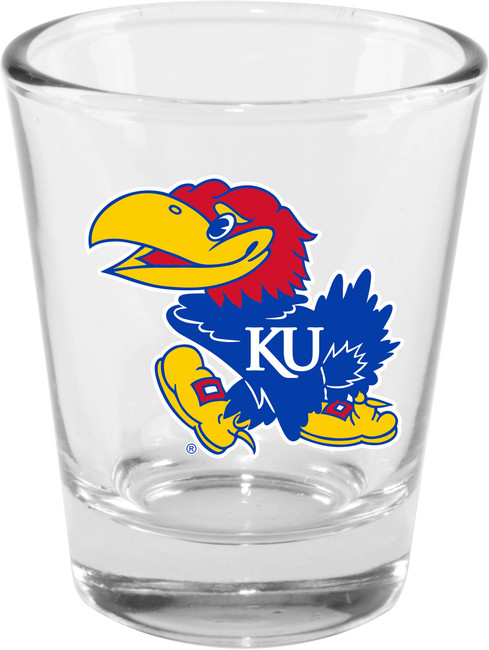 Kansas Jayhawks 2oz Clear Collector Glass