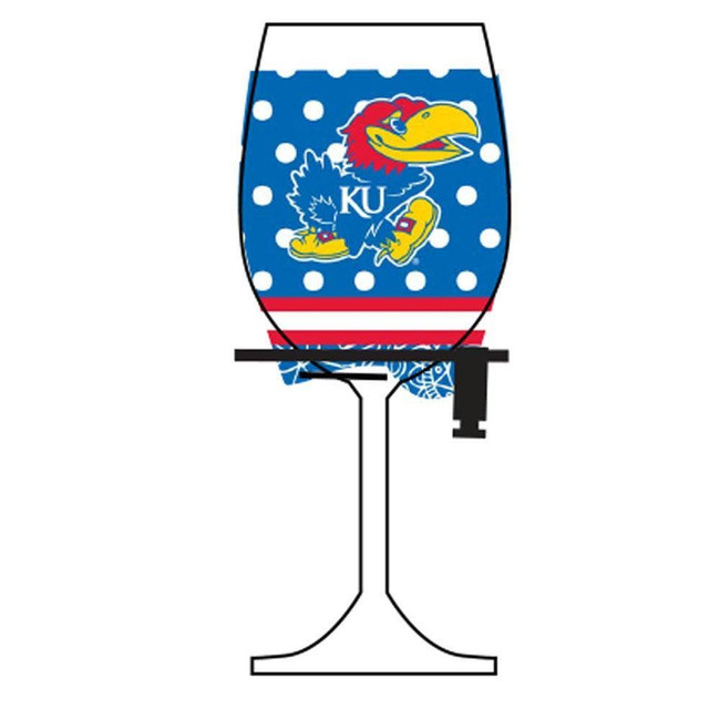 Kansas Jayhawks Wine Glass Woozie