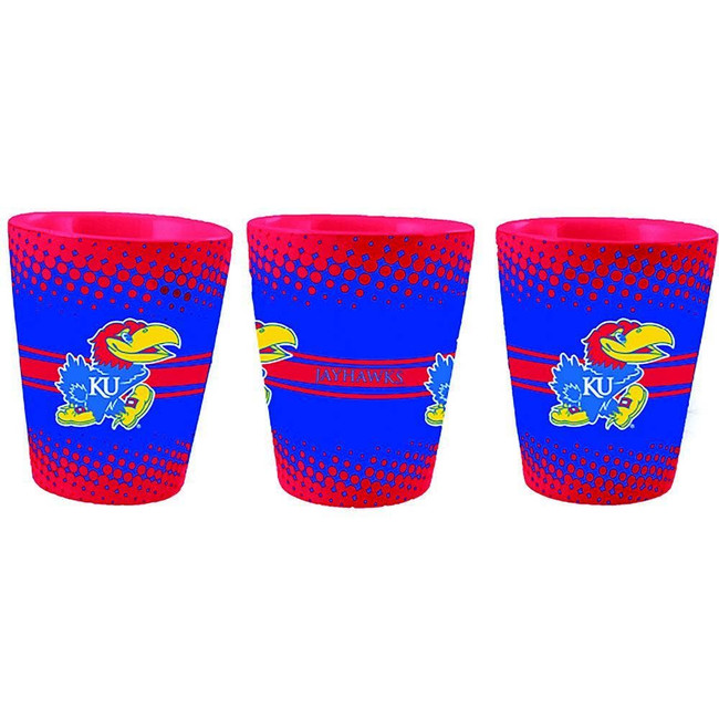 Kansas Jayhawks 2oz Full Wrap Collector Glass