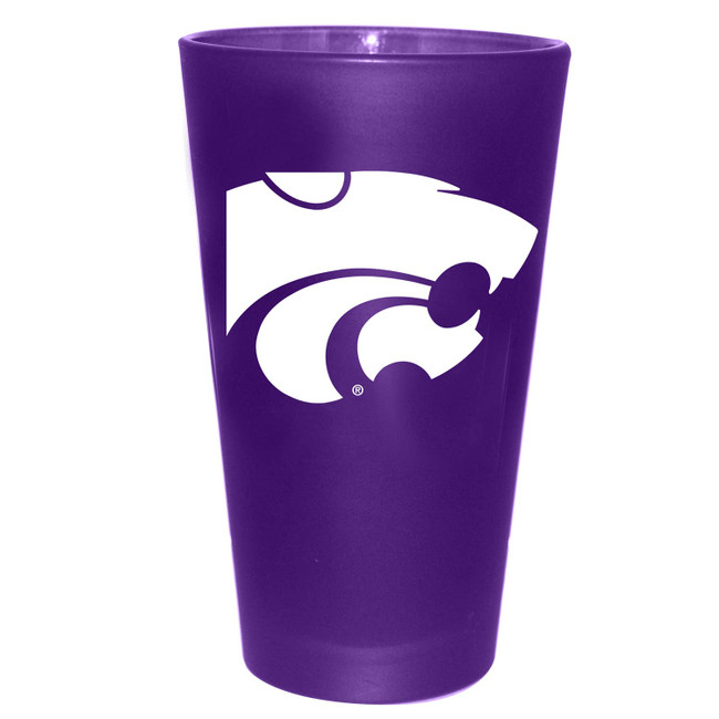 Kansas State Wildcats 16oz Color Frosted Pint Color Logo