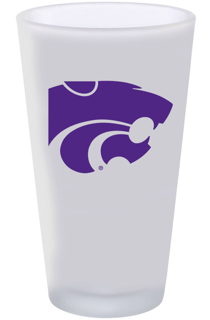 Kansas State Wildcats 16oz Frosted Pint Glass Color Logo