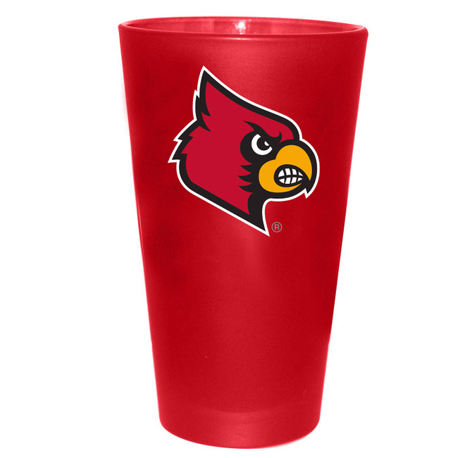 Louisville Cardinals 16oz Color Frosted Pint Color Logo