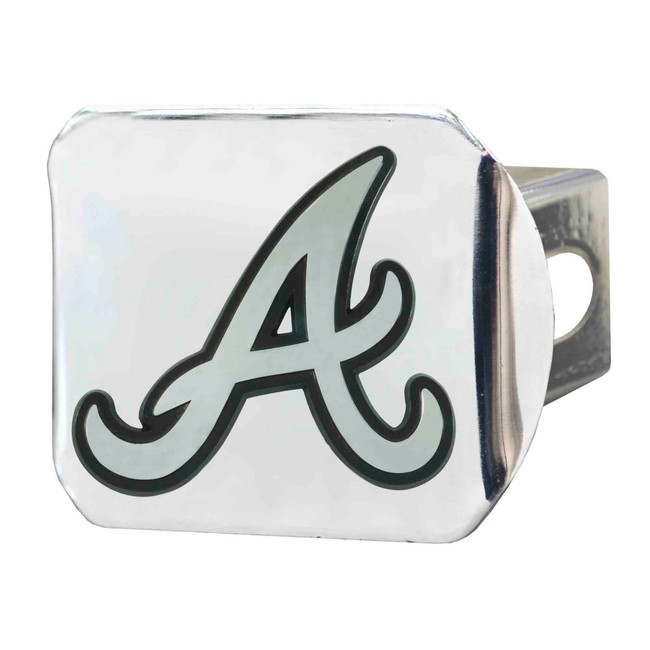 Atlanta Braves Metal Hitch Cover with Metal 3D Emblem A Cap Logo