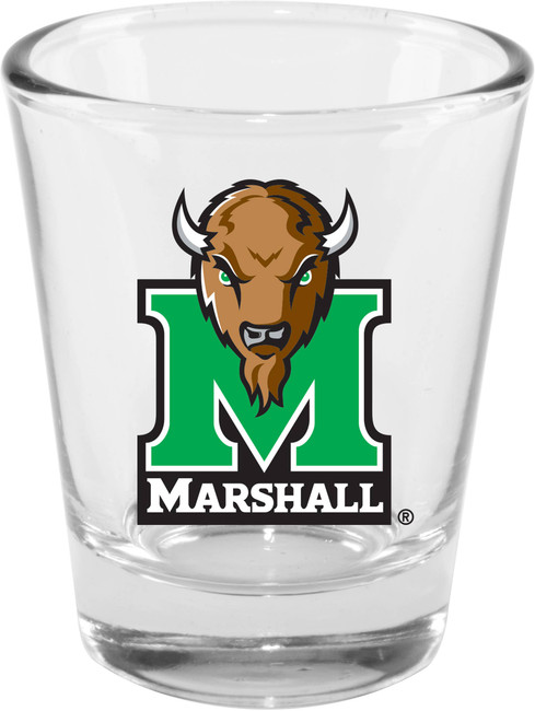 Marshall Thundering Herd 2oz Clear Collector Glass