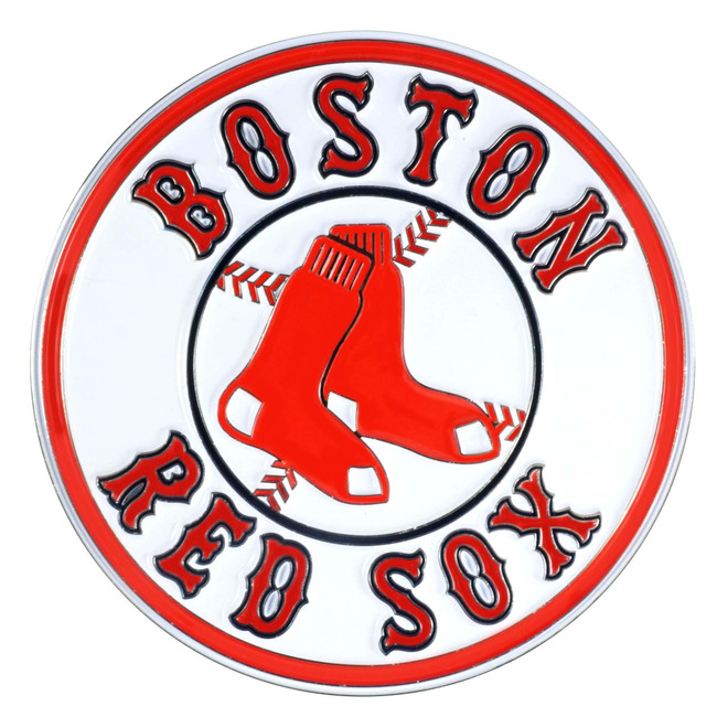 Boston Red Sox 3D Color Metal Emblem Circular Red Socks with Wordmark Secondary Logo