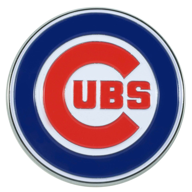 Chicago Cubs 3D Color Metal Emblem Circular Cubs Primary Logo