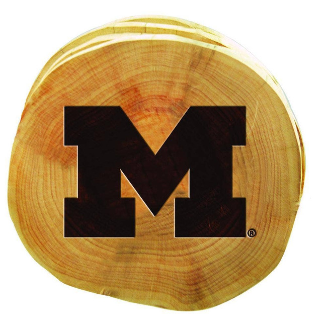 Michigan Wolverines 4pk Wood Cut Coaster