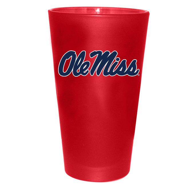 Ole Miss Rebels 16oz Color Frosted Pint Color Logo