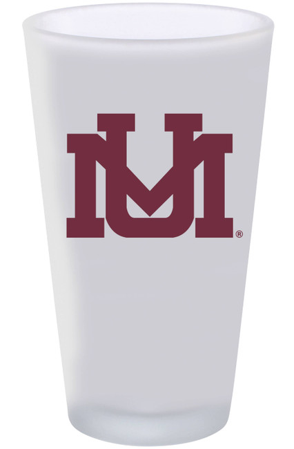 Montana Grizzlies 16oz Frosted Pint Glass Color Logo