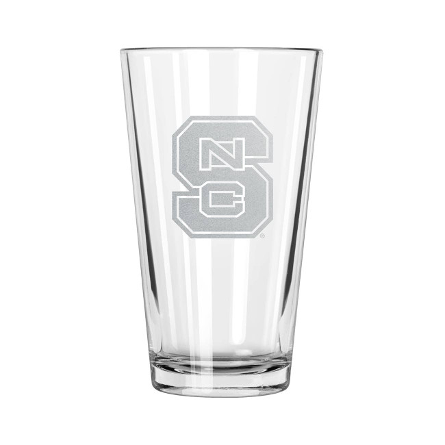 NC State Wolfpack 16oz Pint Glass w/Etched Logo