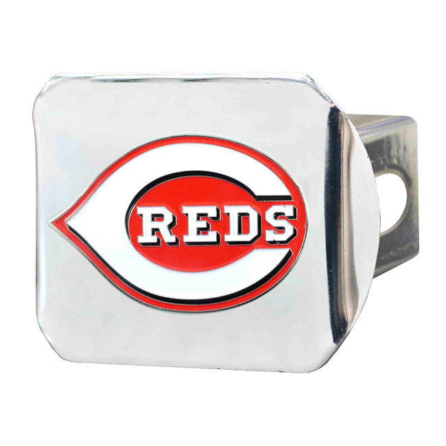 MLB - Cincinnati Reds Color Hitch - Chrome 3.4"x4"