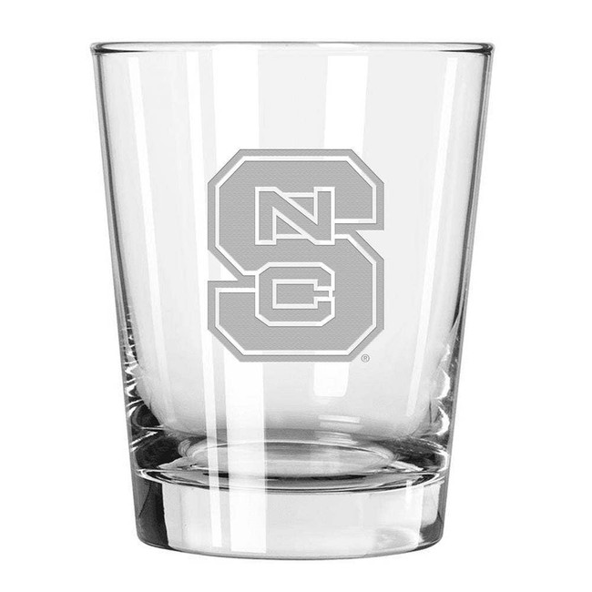 NC State Wolfpack 15oz Old Fashioned w/Etched Logo