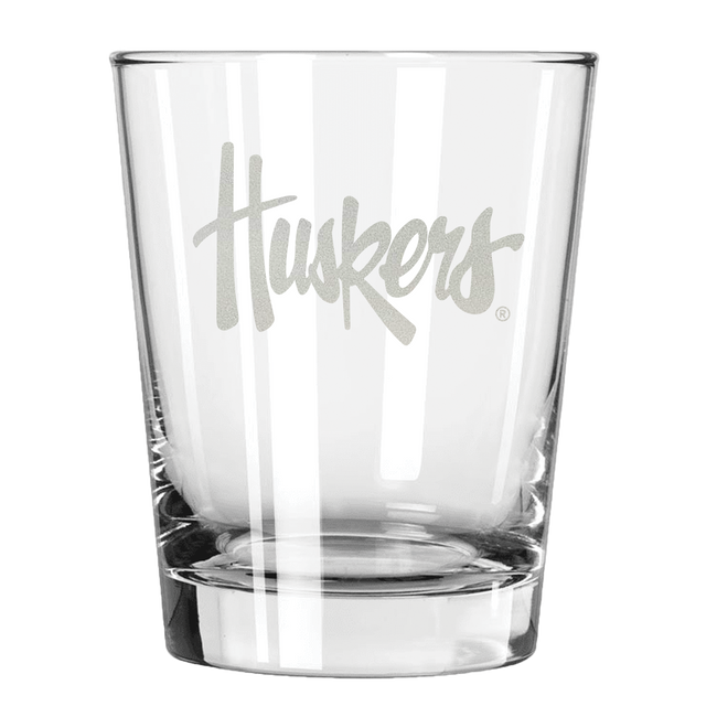 Nebraska Cornhuskers 15oz Old Fashioned w/Etched Logo