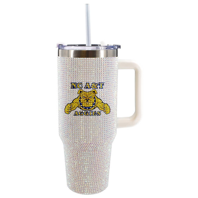 North Carolina A&T Aggies 40oz Bling Tumbler