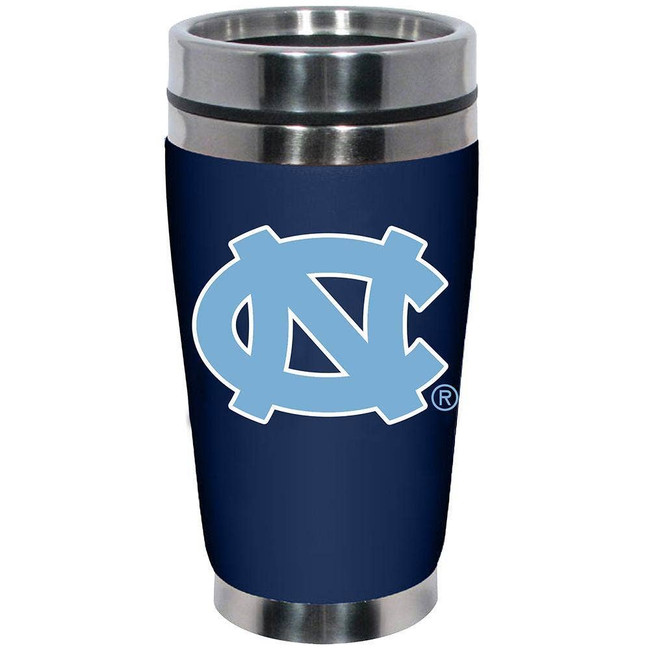North Carolina Tar Heels 16oz Travel Mug with Neoprene Wrap