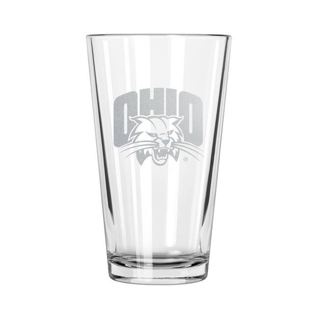 Ohio Bobcats 16oz Pint Glass w/Etched Logo