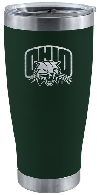 Ohio Bobcats 20oz Green Tumbler w/Etched Logo