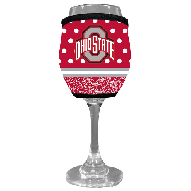Ohio State Buckeyes Wine Glass Woozie Wrap