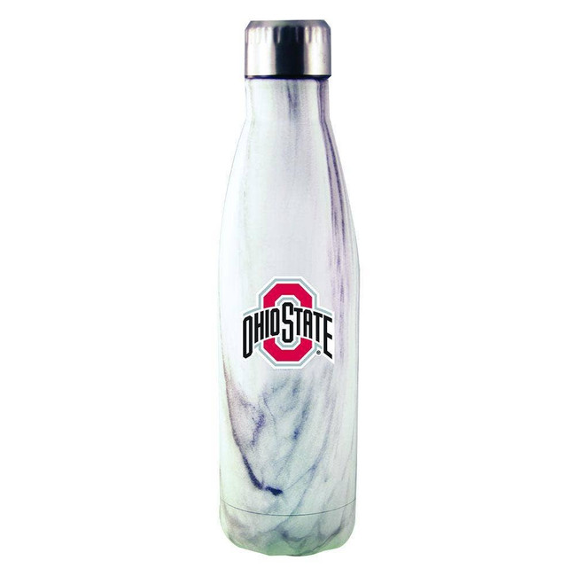 Ohio State Buckeyes Marble Stainless Steel Water Bottle