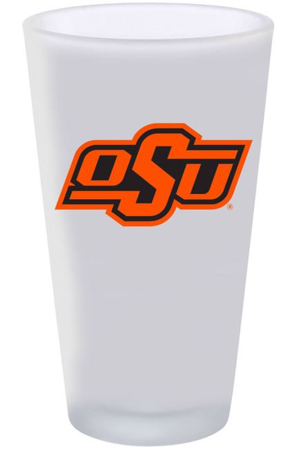 Oklahoma State Cowboys 16oz Frosted Pint Glass Color Logo