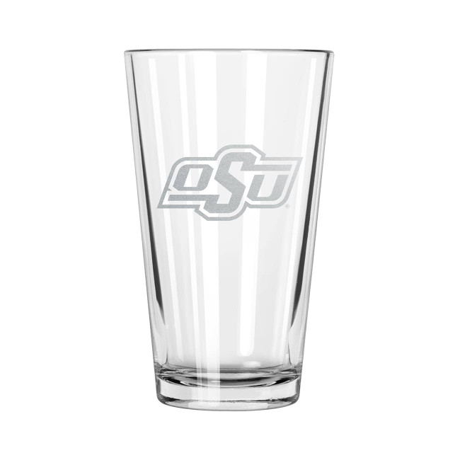 Oklahoma State Cowboys 16oz Pint Glass w/Etched Logo