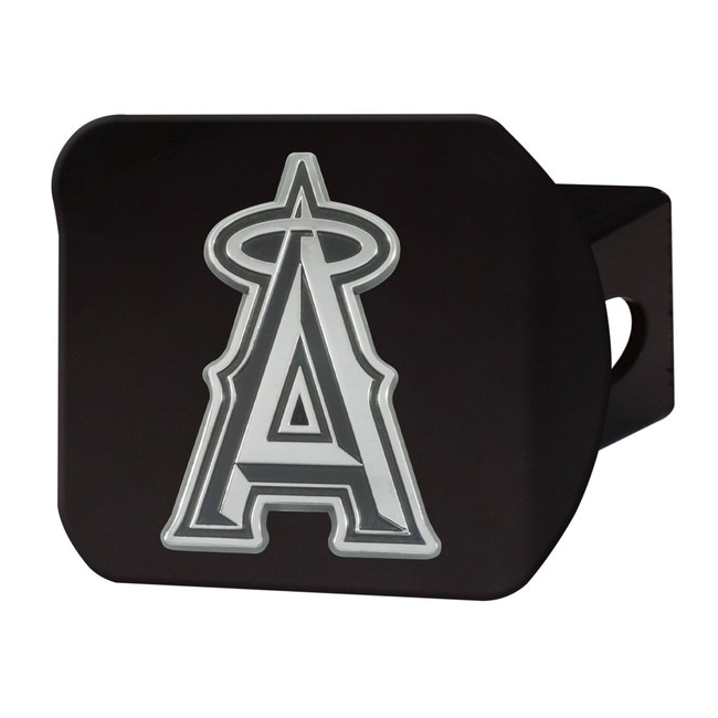 Los Angeles Angels Black Metal Hitch Cover with Metal 3D Emblem A Primary Cap Logo